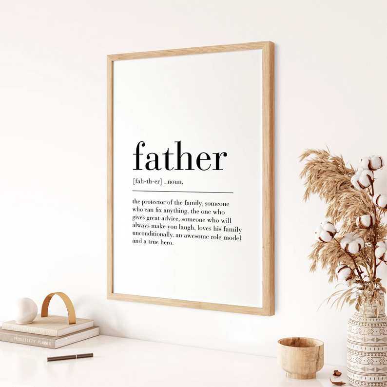 Father Definition Print Fathers Day Gift For Dad Gift For Father Family Print Fathers Day Poster Family Gifts